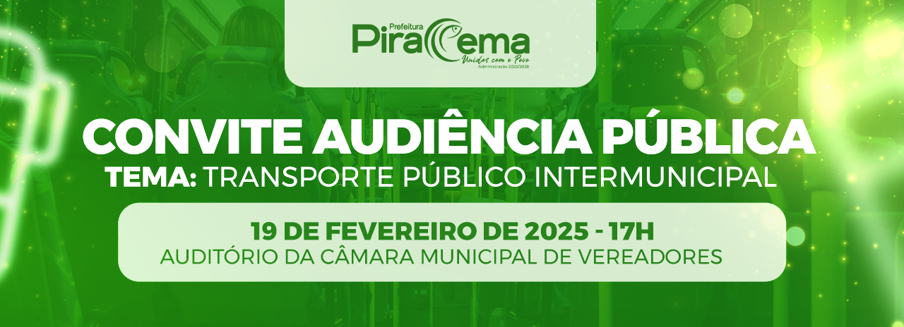  Convite – Audiência Pública sobre Transporte Público Intermunicipal